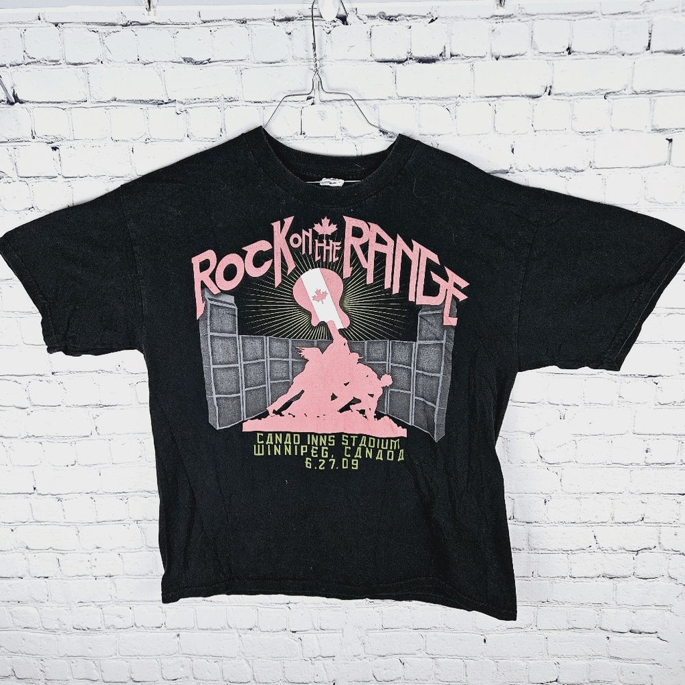 ALSTYLE | "Rock On The Range" 2009 rock & Roll crewneck short sleeve tee t-shirt